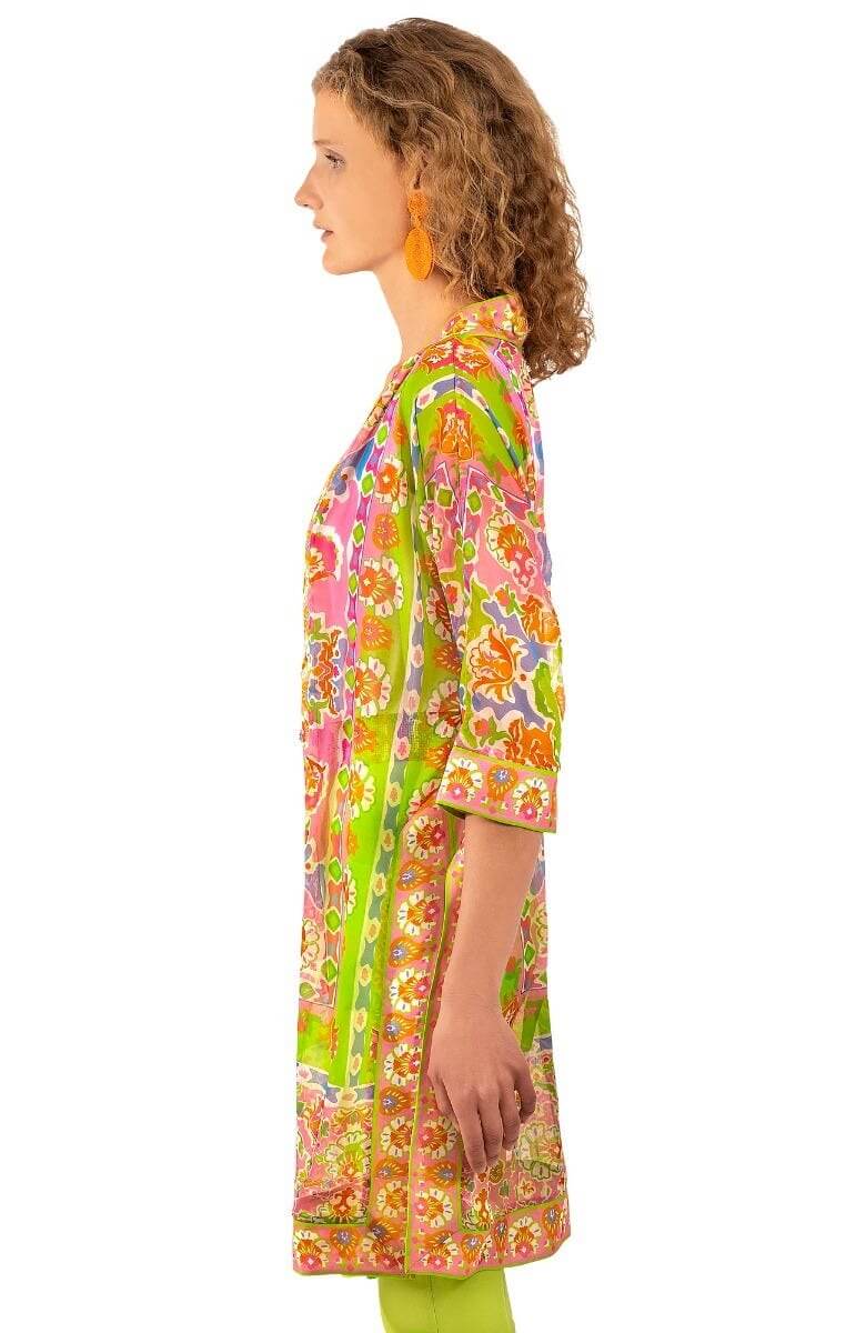 Kimono Jacket - Watteau Pink Lime