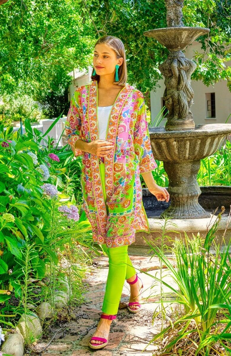 Kimono Jacket - Watteau Pink Lime