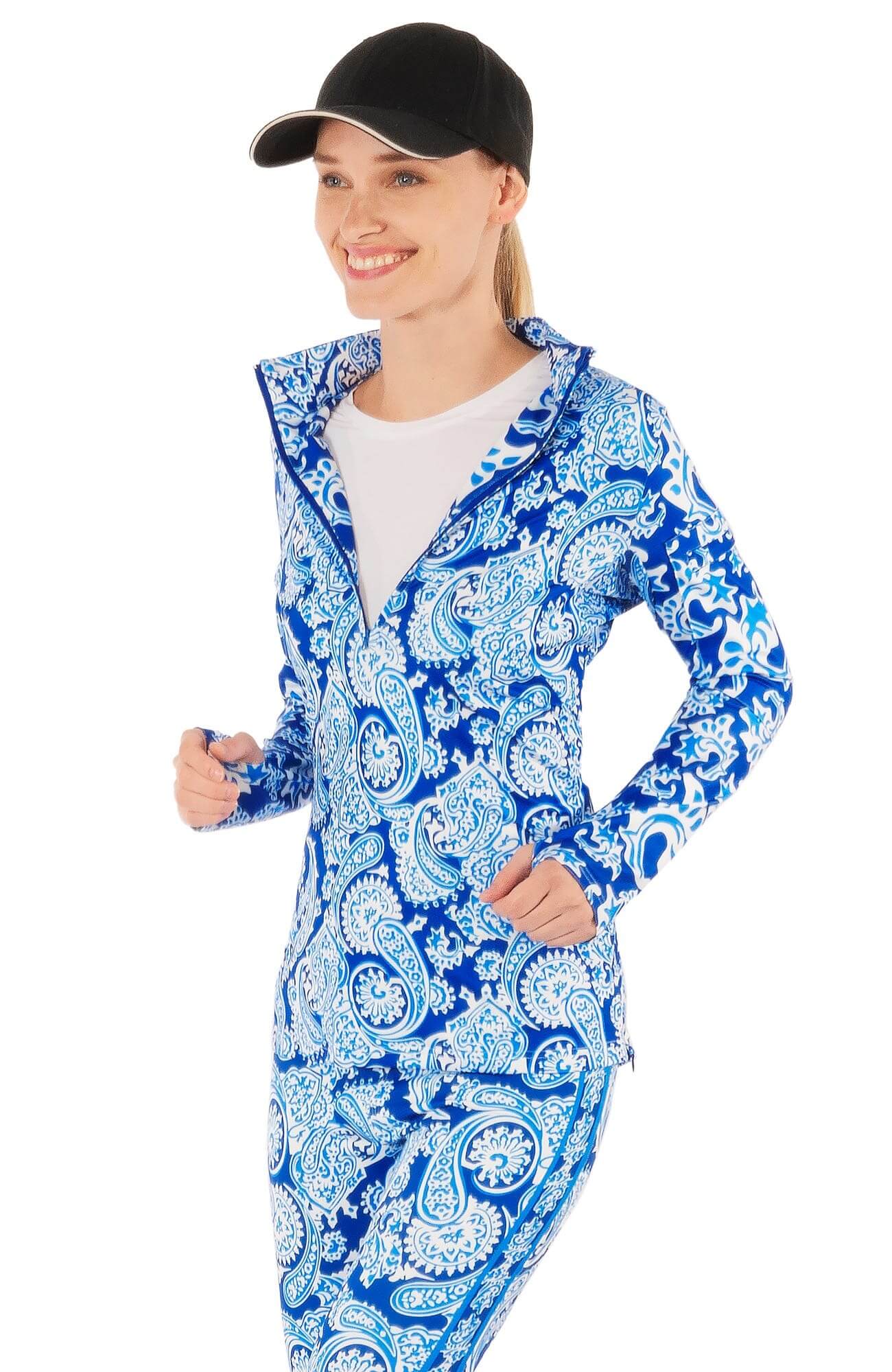 Half-Zip Pullover - Plentiful Paisley - Final Sale Blues