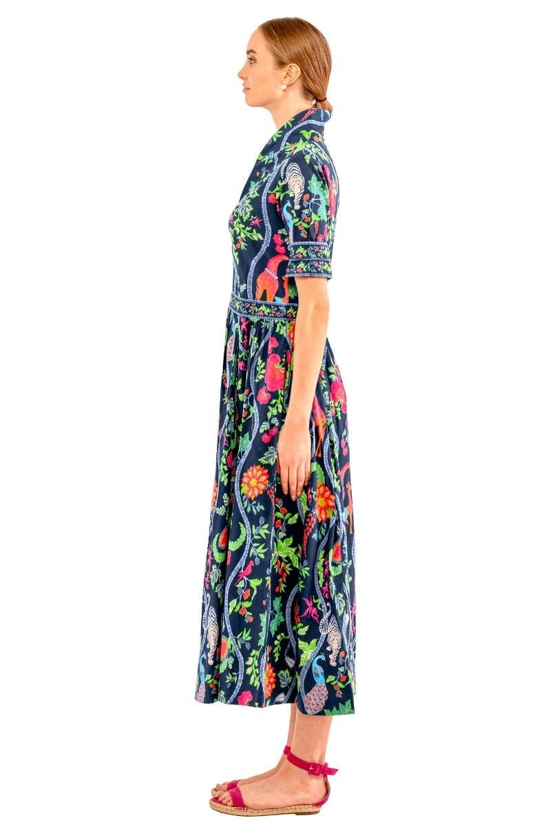 June Dress - Jungle Symphony - Final Sale Navy