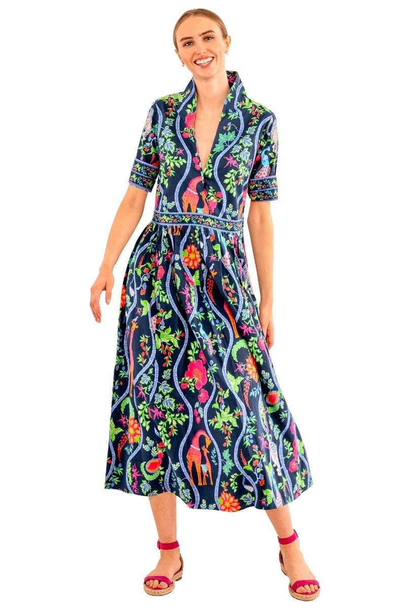 June Dress - Jungle Symphony - Final Sale Navy