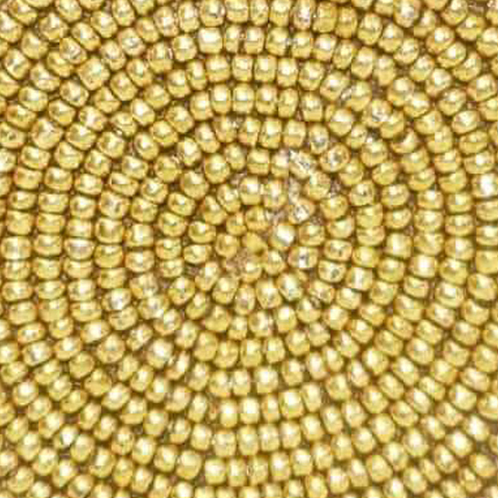 Beaded Circle Clip Earrings - Capetown Gold