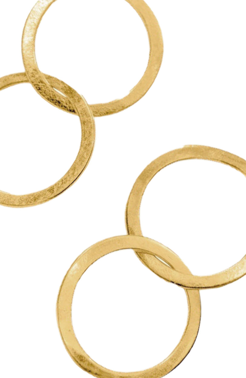 The Double Earrings Gold One Size