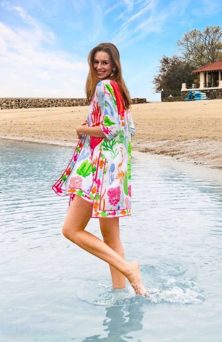 Kimono Jacket - Sea Sway - Final Sale Brights