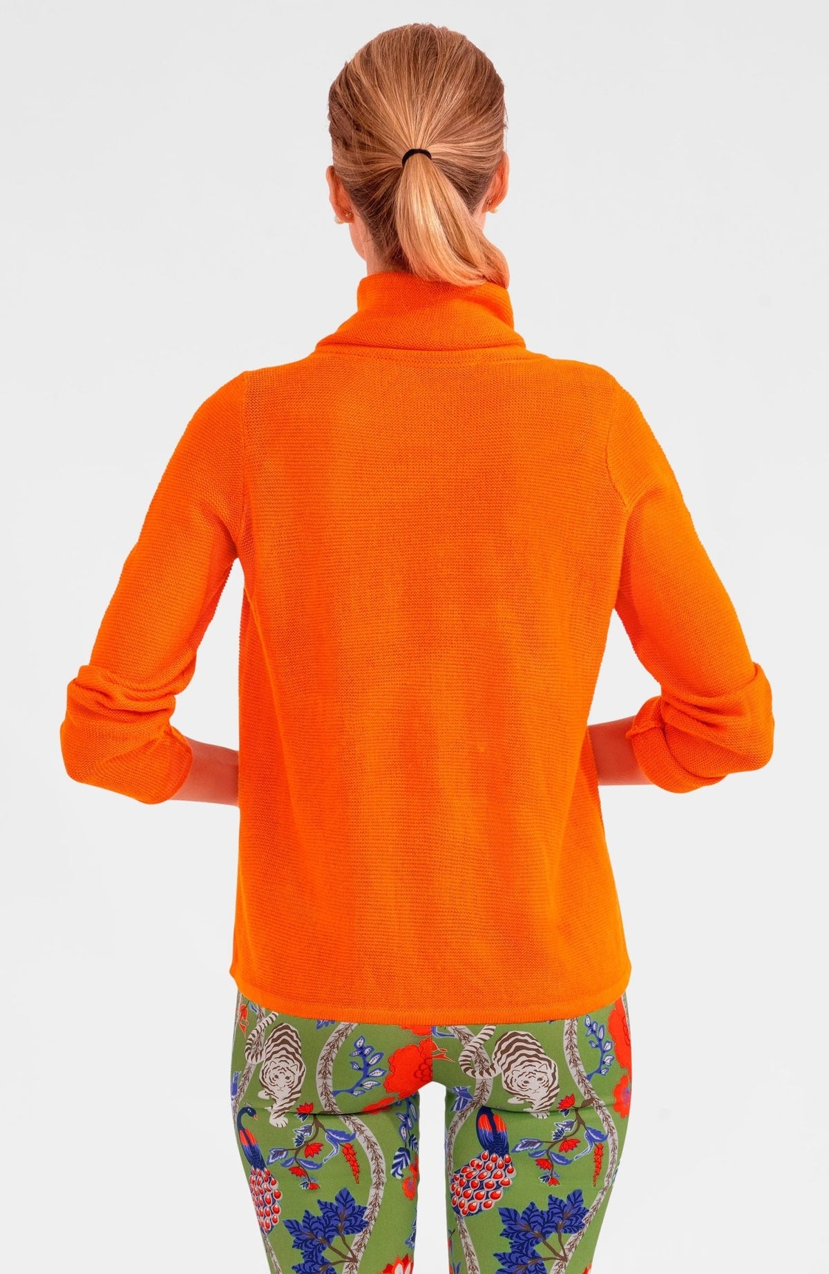 Knit Knit Turtleneck Sweater Orange