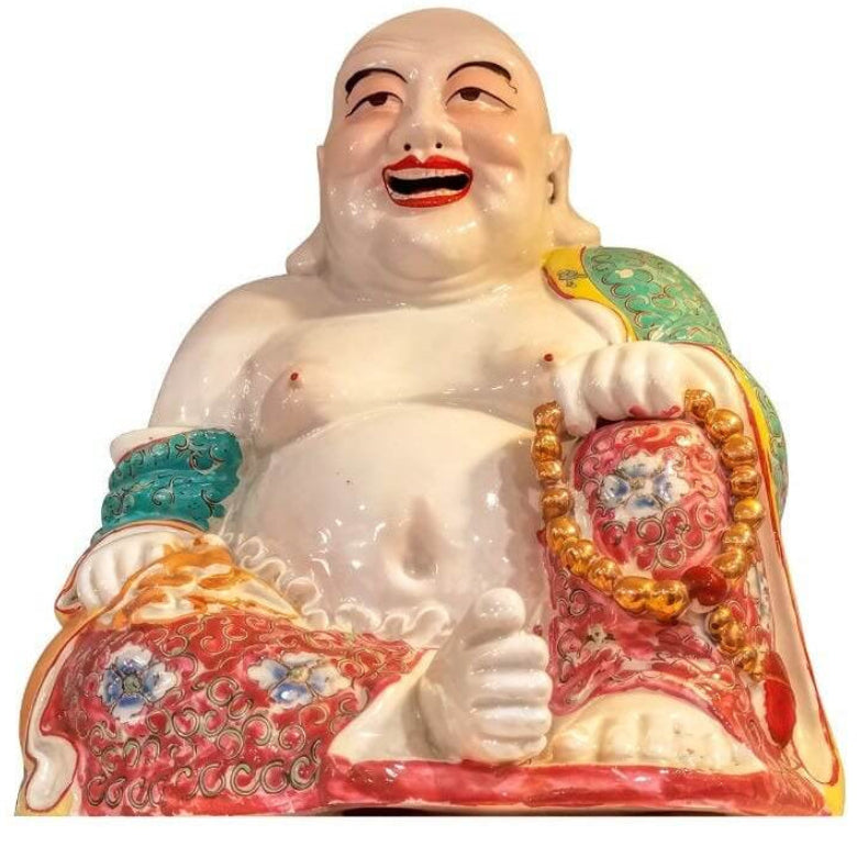 Late 19th C. Chinese Porcelain Smiling Buddha