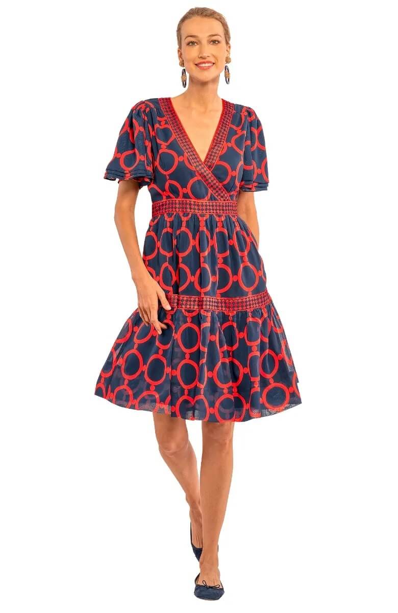Le Marais Dress - Dip & Dot - Final Sale Navy Wrc