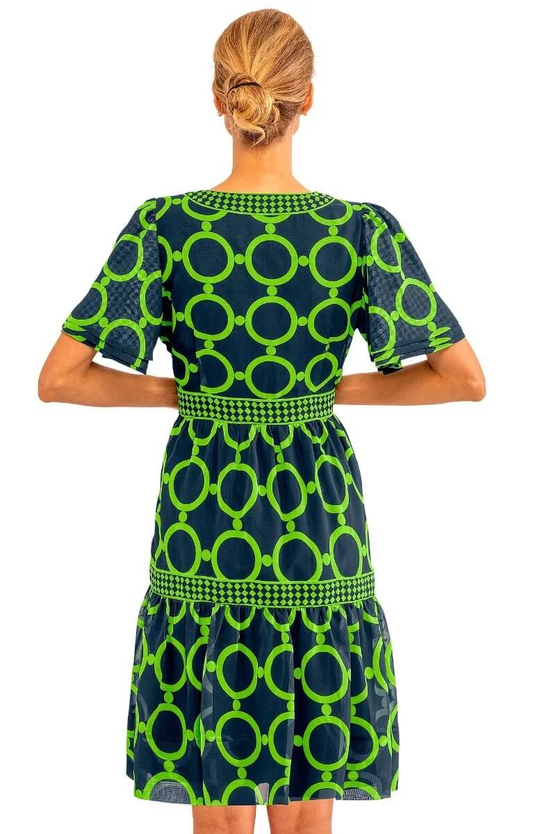 Le Marais Dress - Dip & Dot - Final Sale Navy Kelly