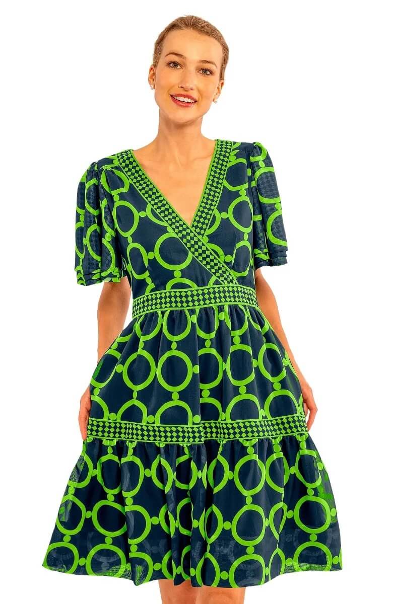 Le Marais Dress - Dip & Dot - Final Sale Navy Kelly