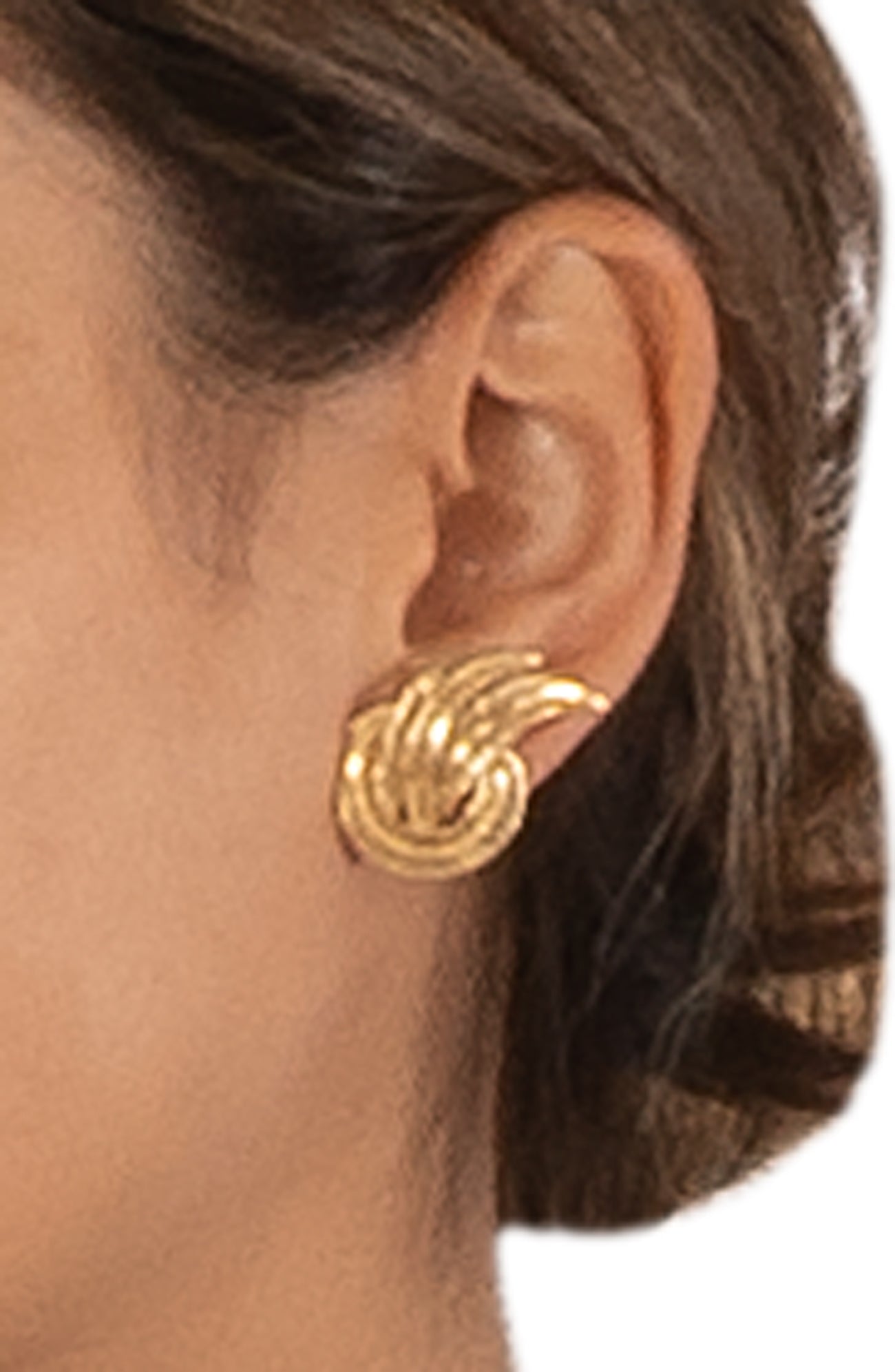 14k Gold Deco Leaf Earrings