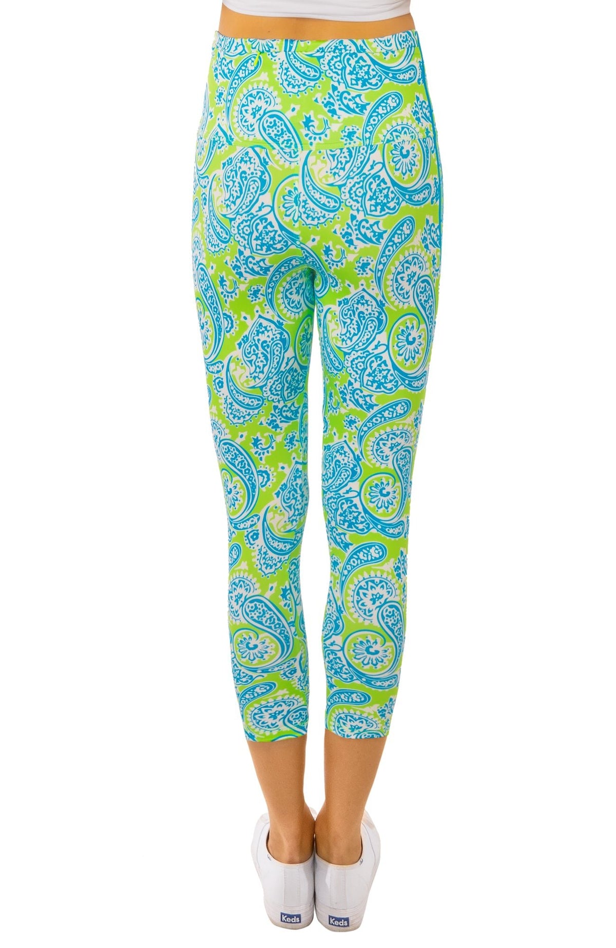 Leggings - Plentiful Paisley - Final Sale Turquoise