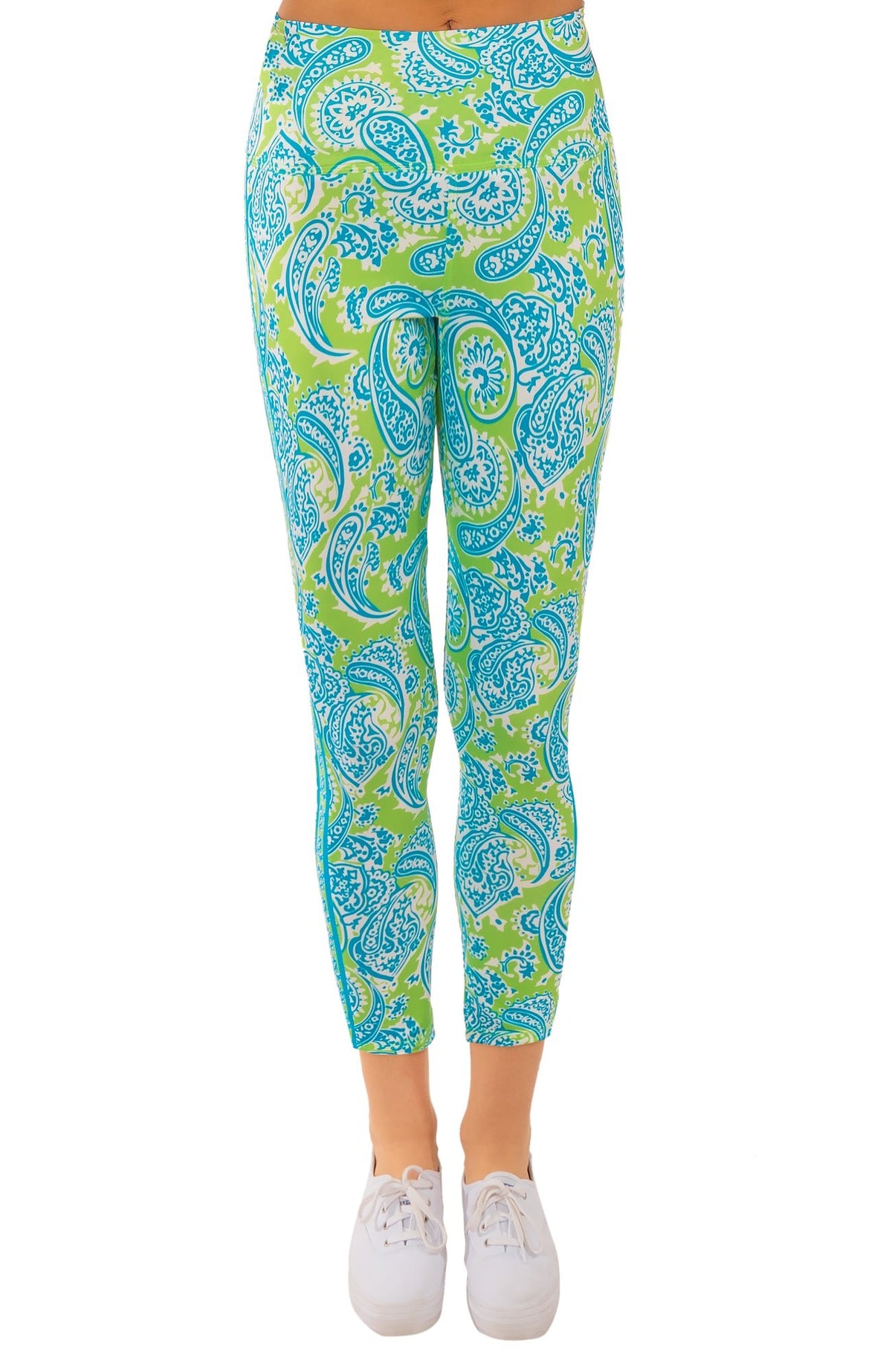 Leggings - Plentiful Paisley - Final Sale Turquoise