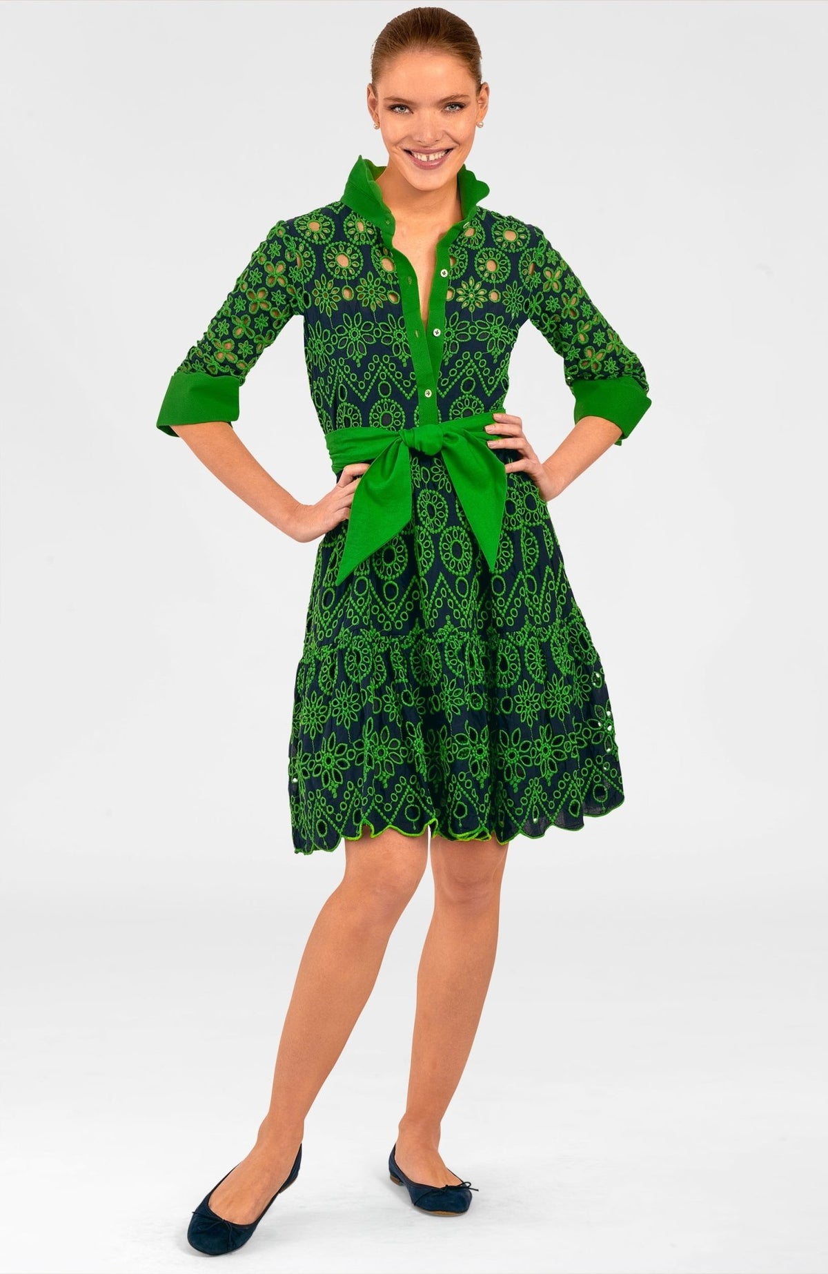 Little Bo Peep Dress - Contrast Navy Kelly