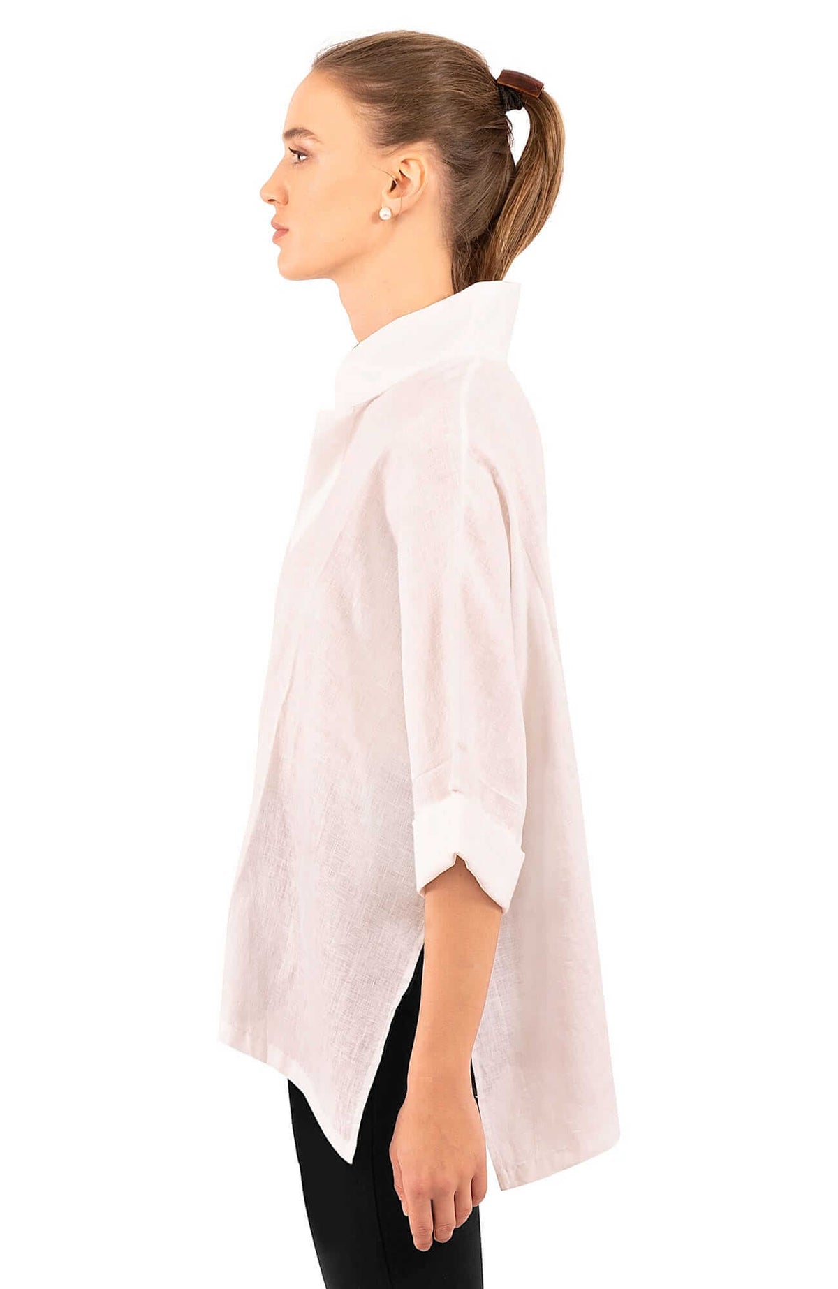 Little Lulu Linen Blouse - La Di Da White