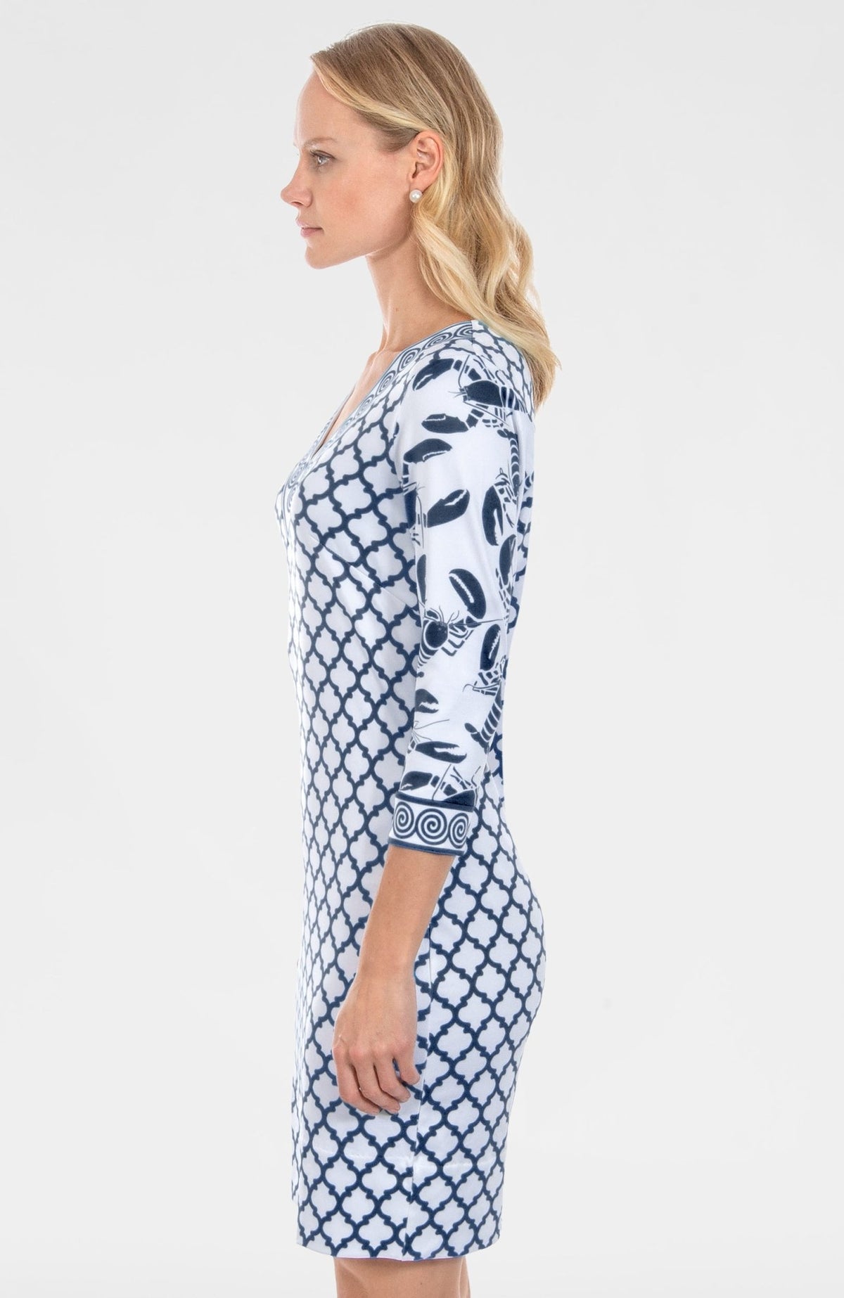 Lobster Soup Dress Navy Red