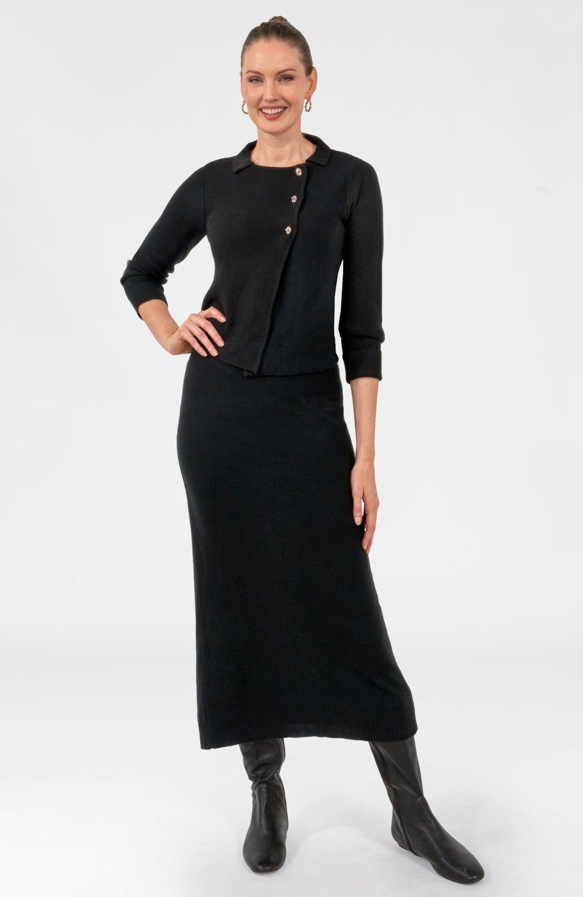 Lock It Up Maxi Skirt Black