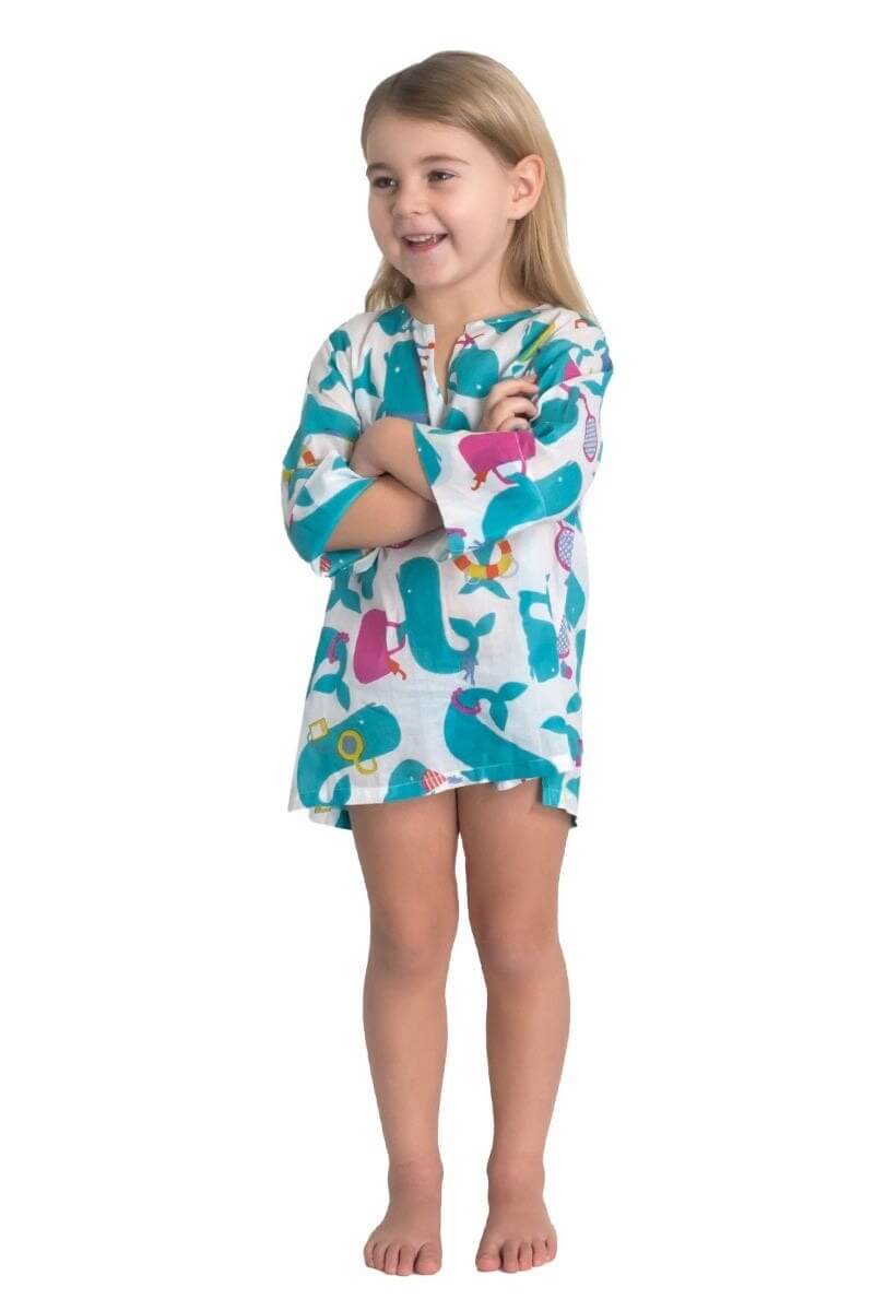 LP Tunic Whale Watch Child - Final Sale Turquoise