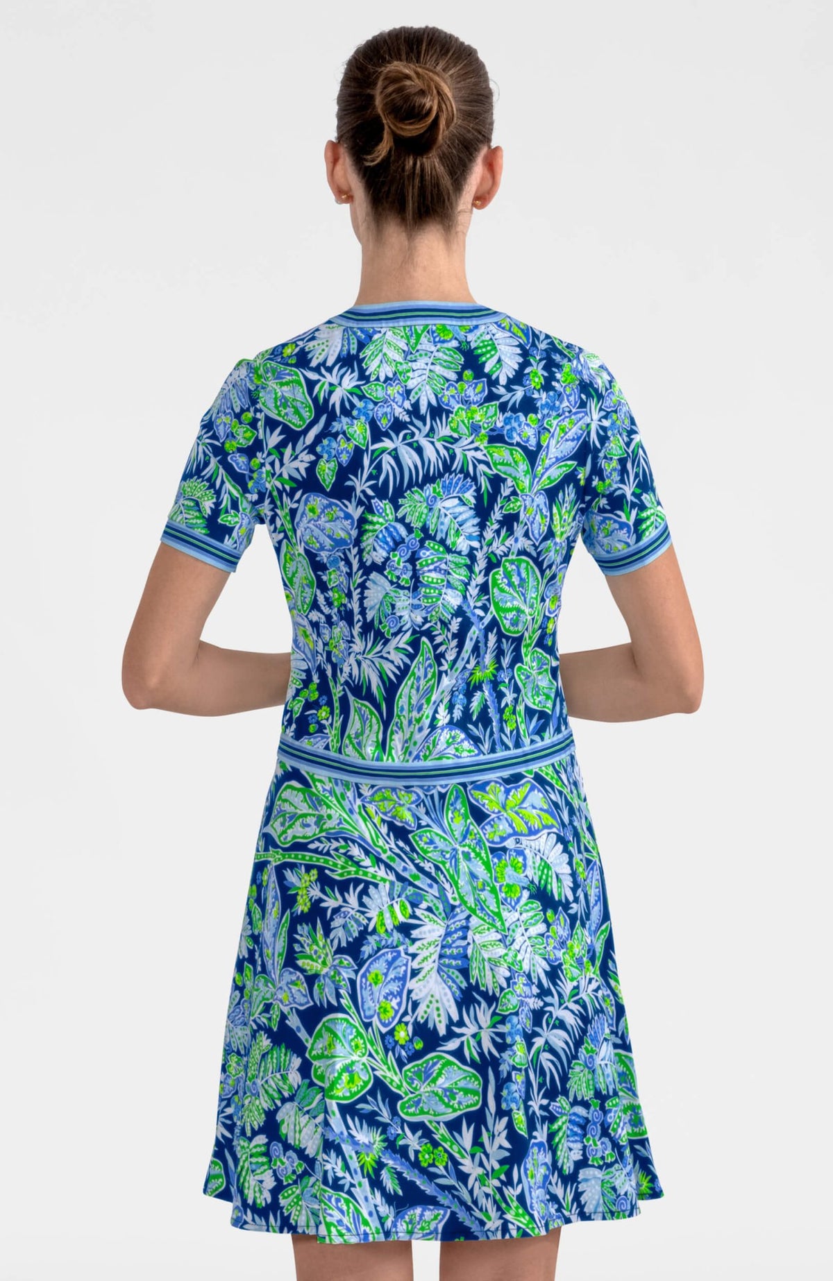 Mademoiselle Dress - Vintage Vines Navy