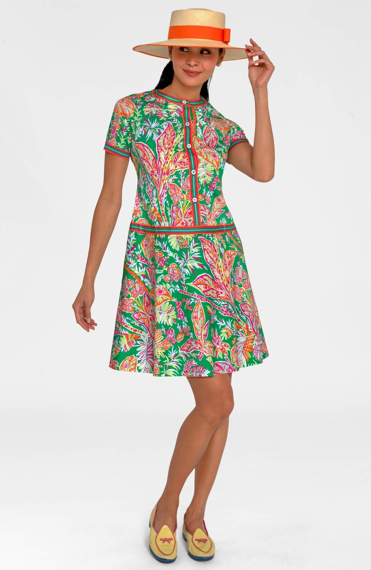 Mademoiselle Dress - Vintage Vines Kelly