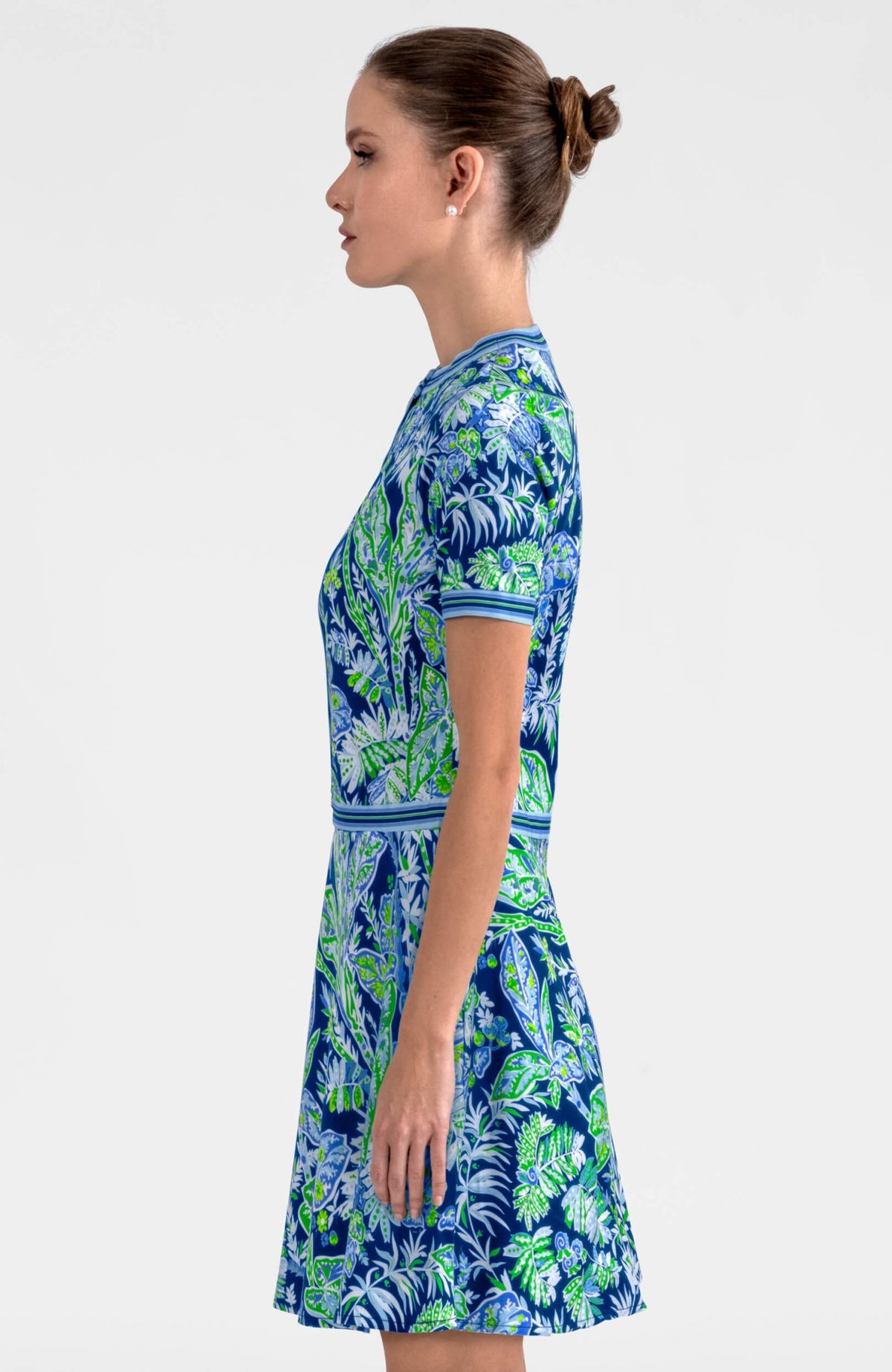 Mademoiselle Dress - Vintage Vines Navy