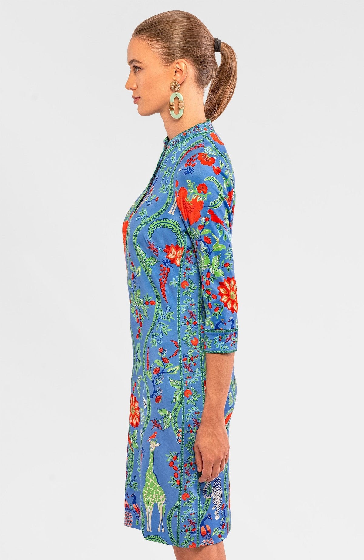 Mandarin Dress - Jungle Symphony Brights