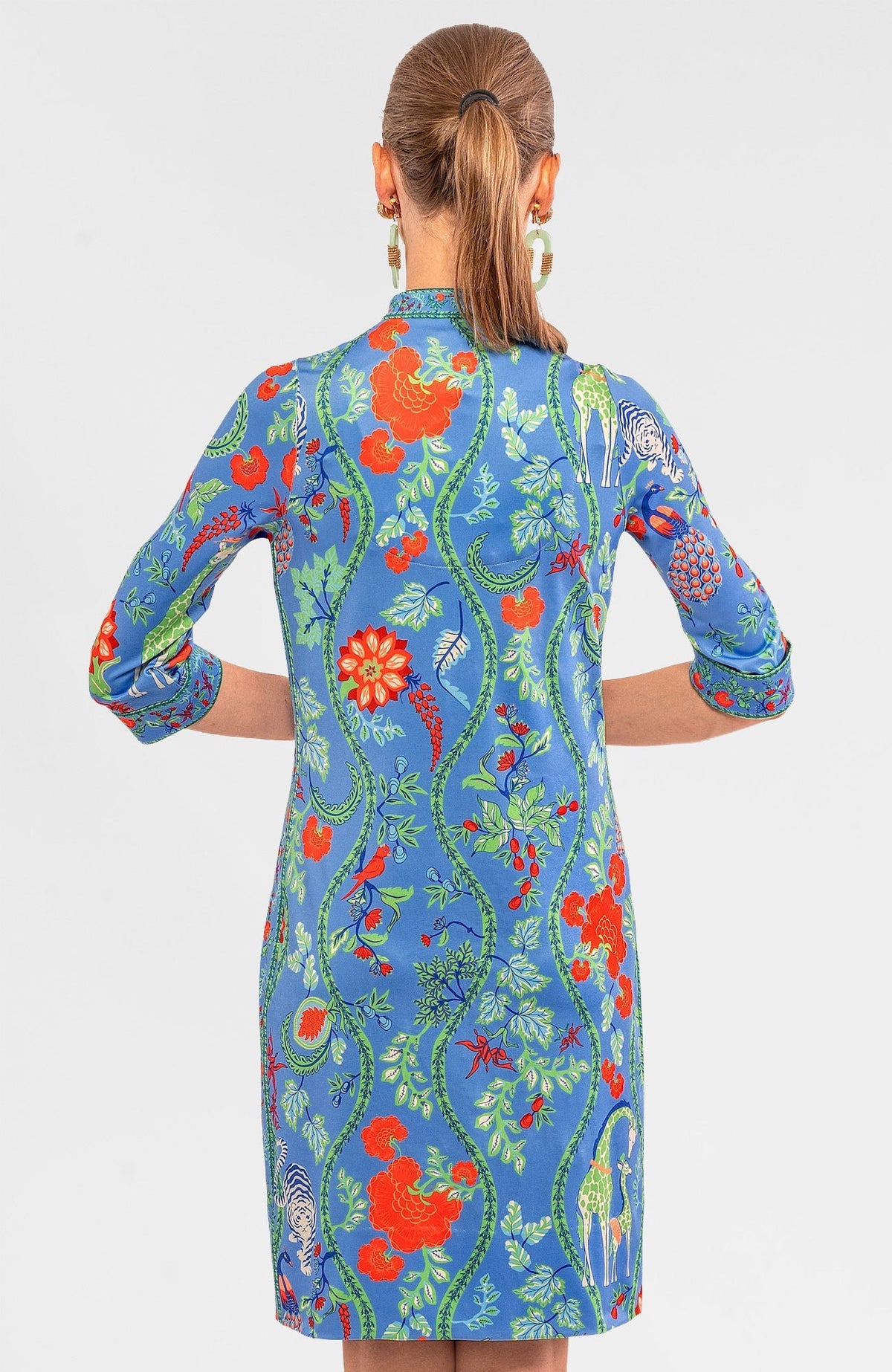 Mandarin Dress - Jungle Symphony Brights