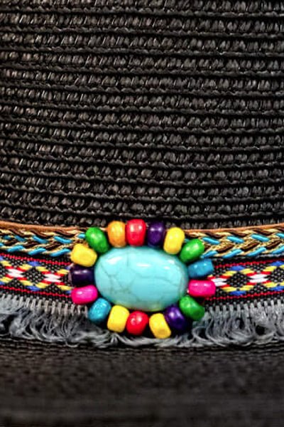 Mermaid Cowboy Hat - Band Black One Size