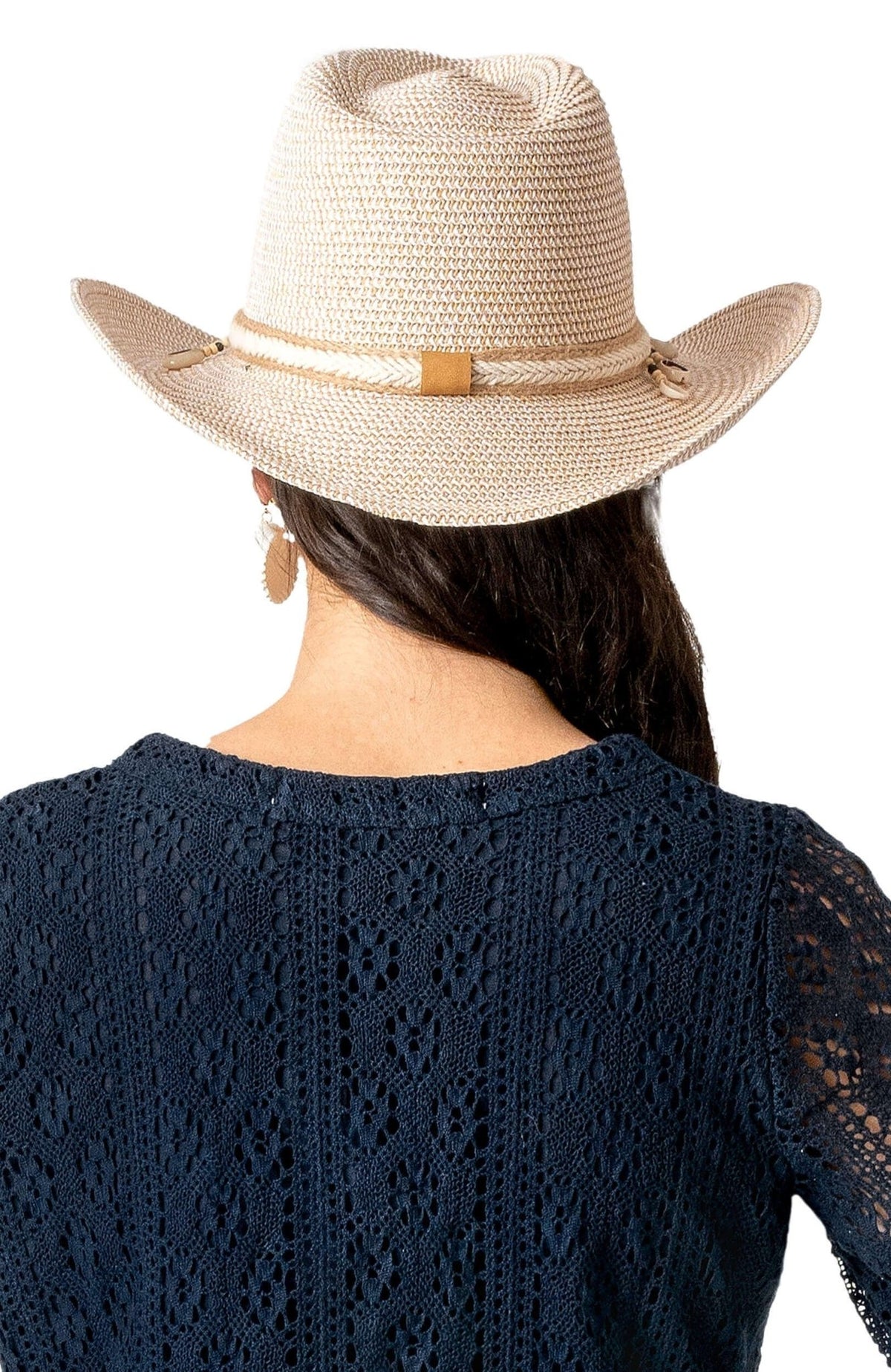 Mermaid Cowboy Hat - Shells Beige One Size