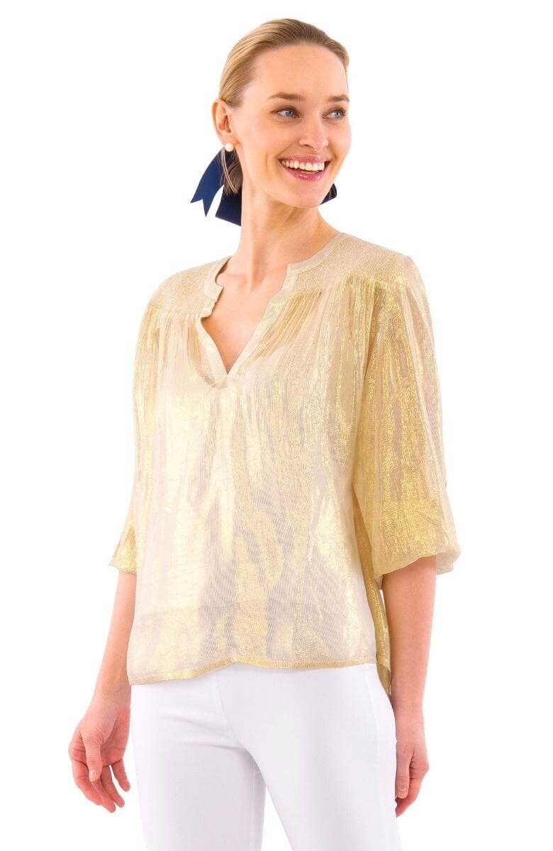 Metallic Smock - Glinda Lurex - Final Sale Gold