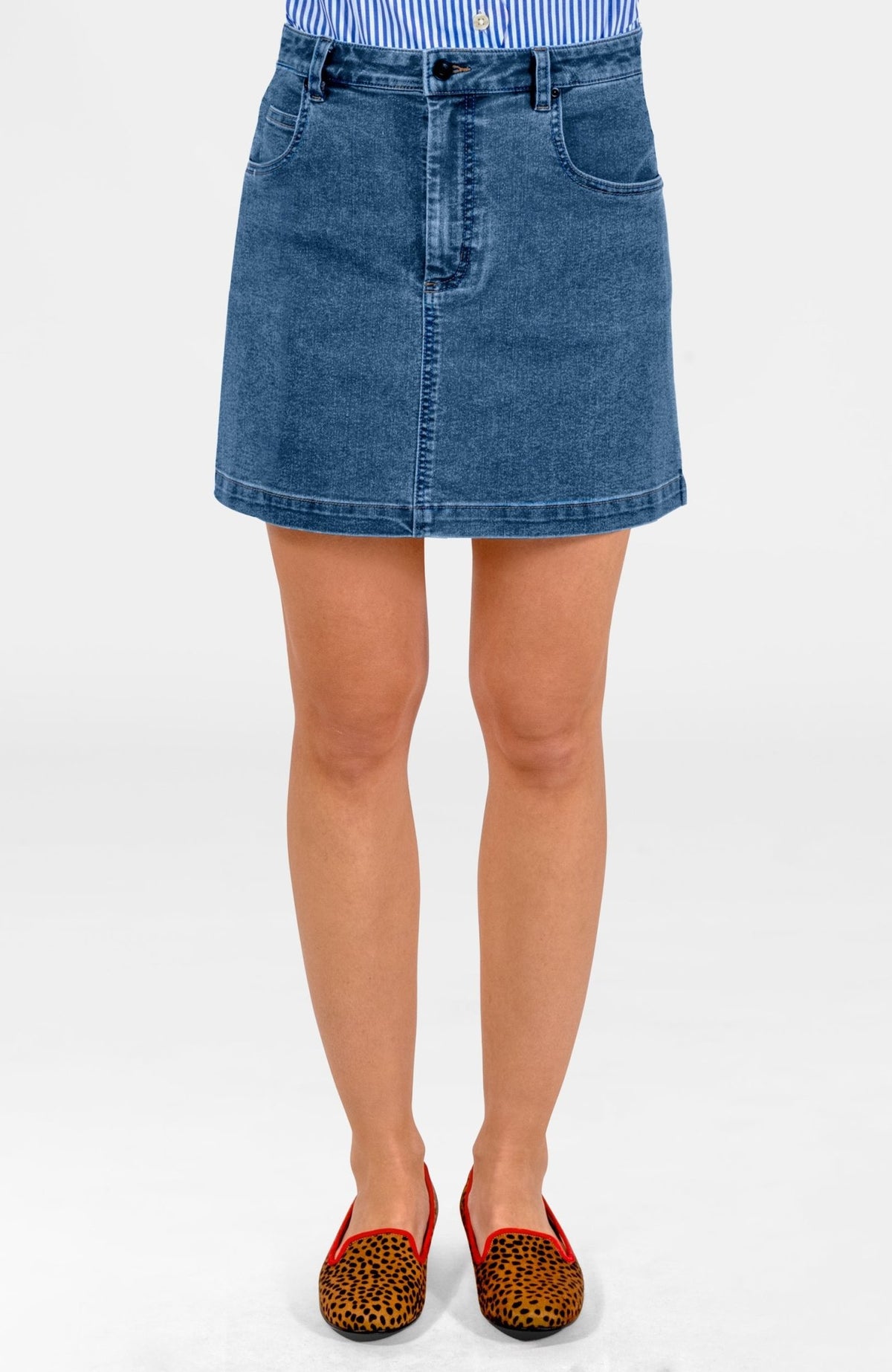 Mighty Cute Denim Skirt - Mini Medium Denim