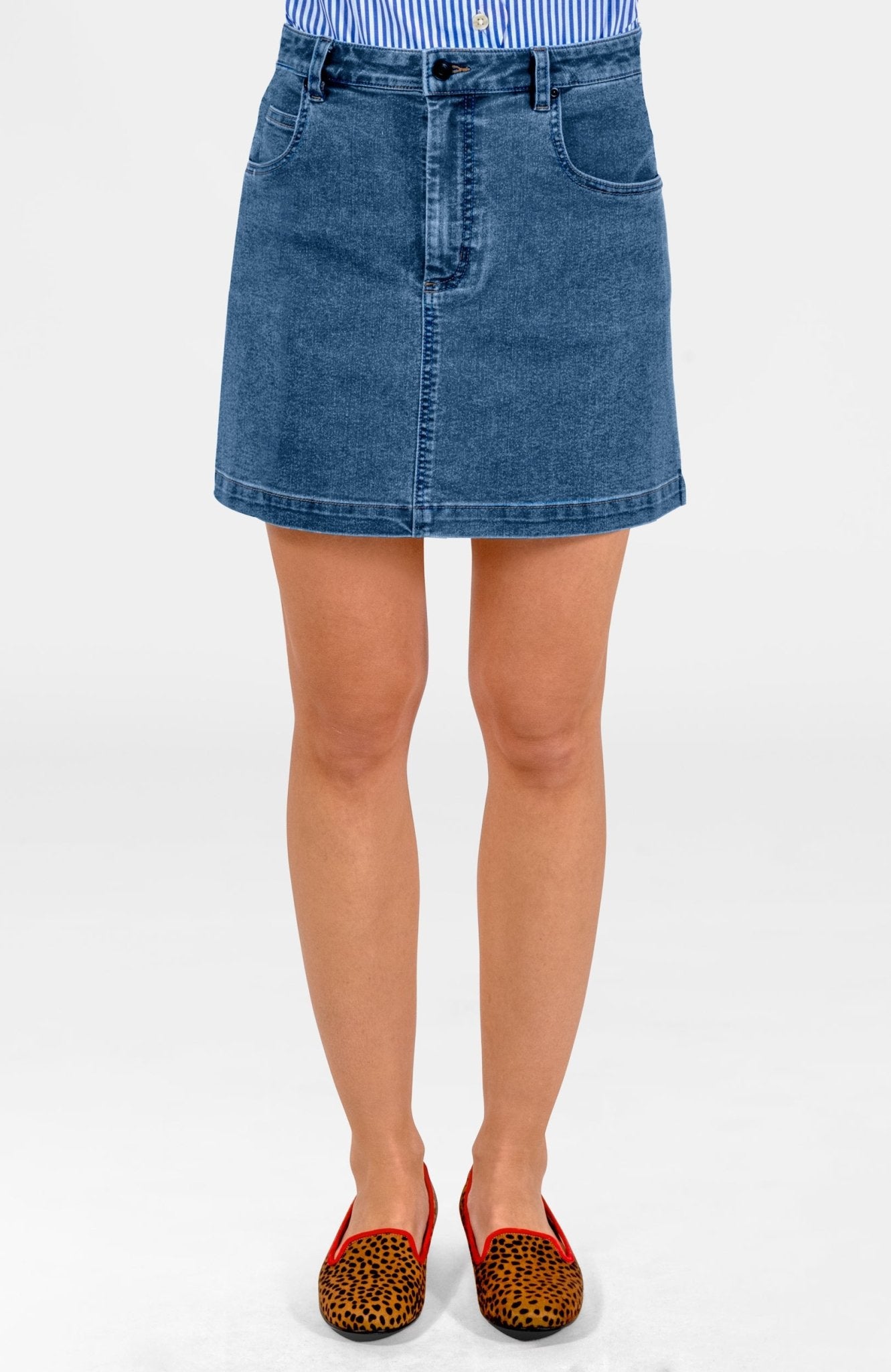 Mighty Cute Denim Skirt - Mini Medium Denim