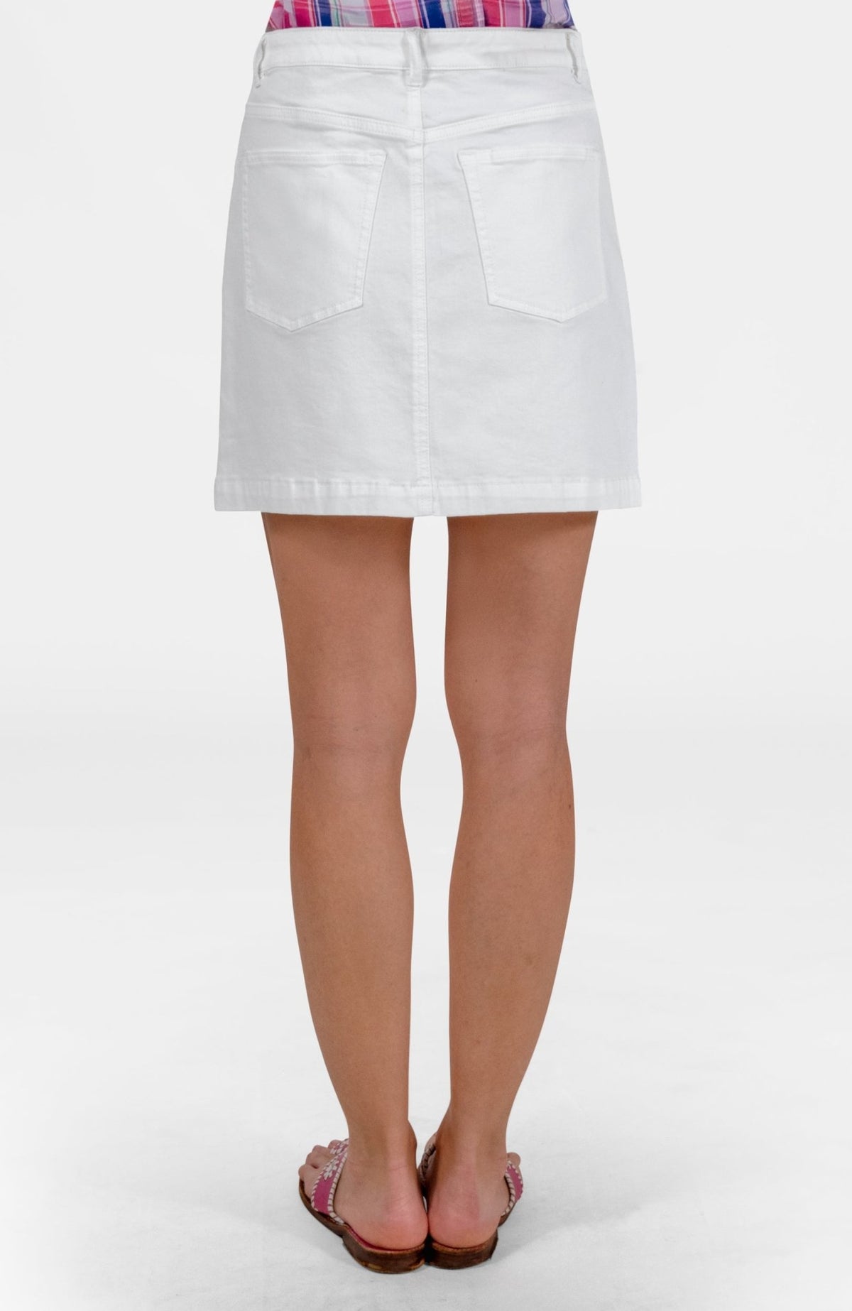 Mighty Cute Denim Skirt - Mini White Denim