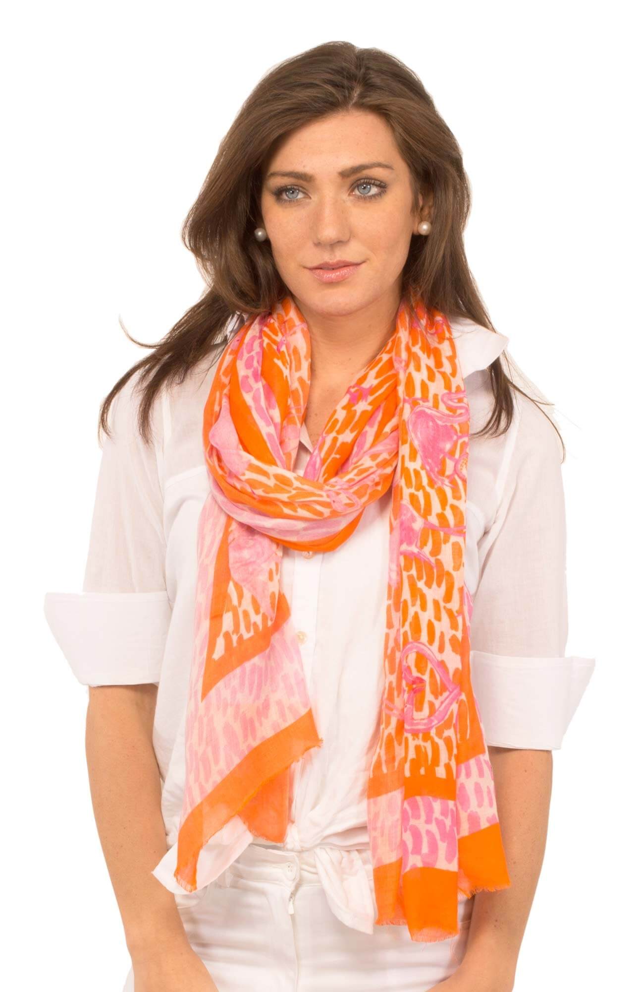 Modal Printed Scarf - Flamingle