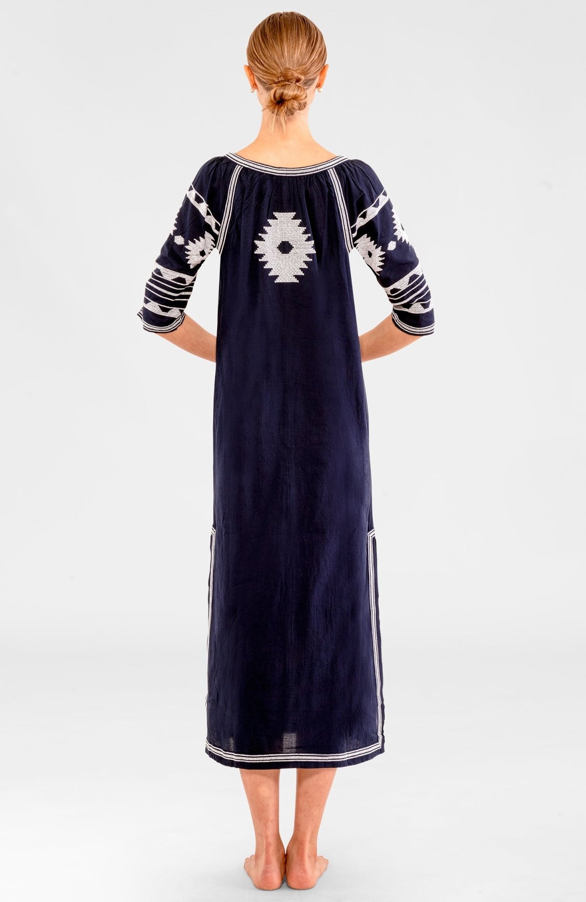 Montezuma Maxi Dress - Final Sale Navy White
