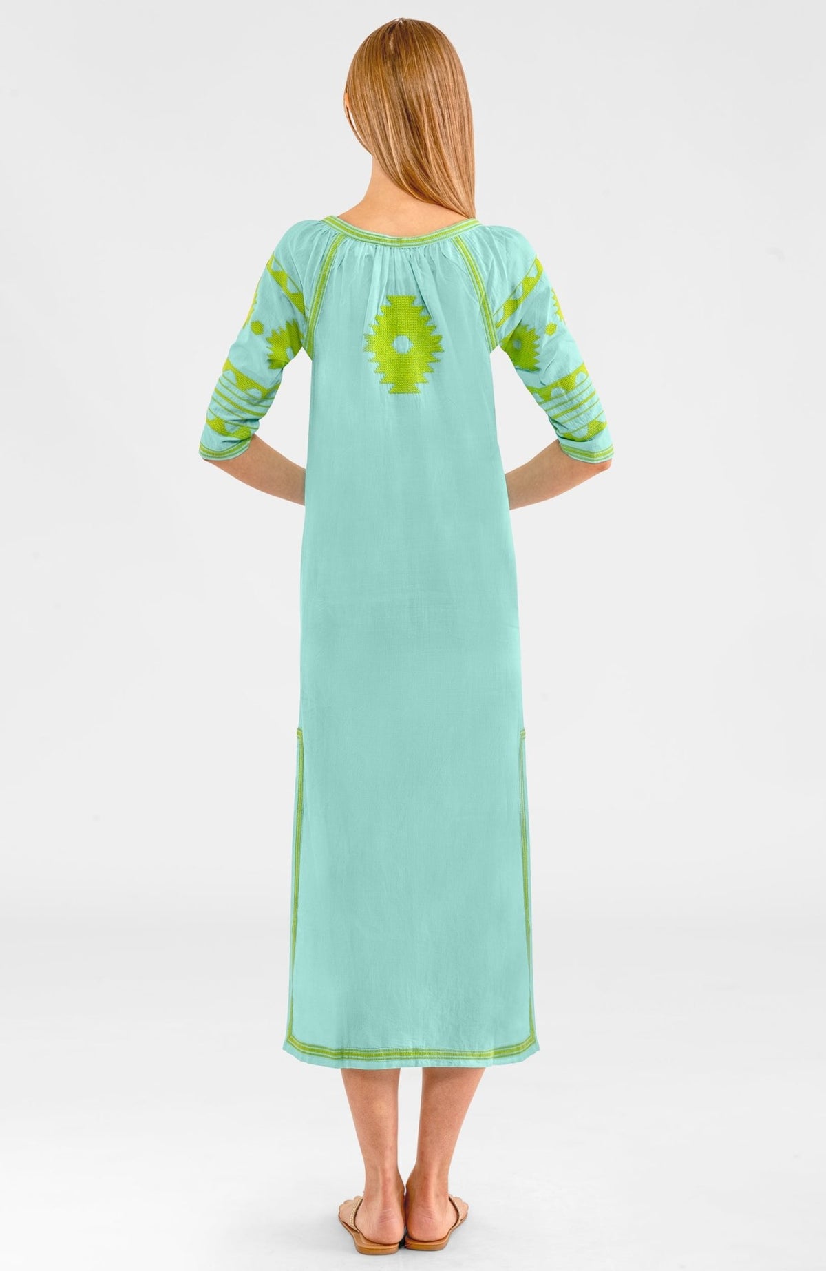 Montezuma Maxi Dress - Final Sale Turquoise Lime