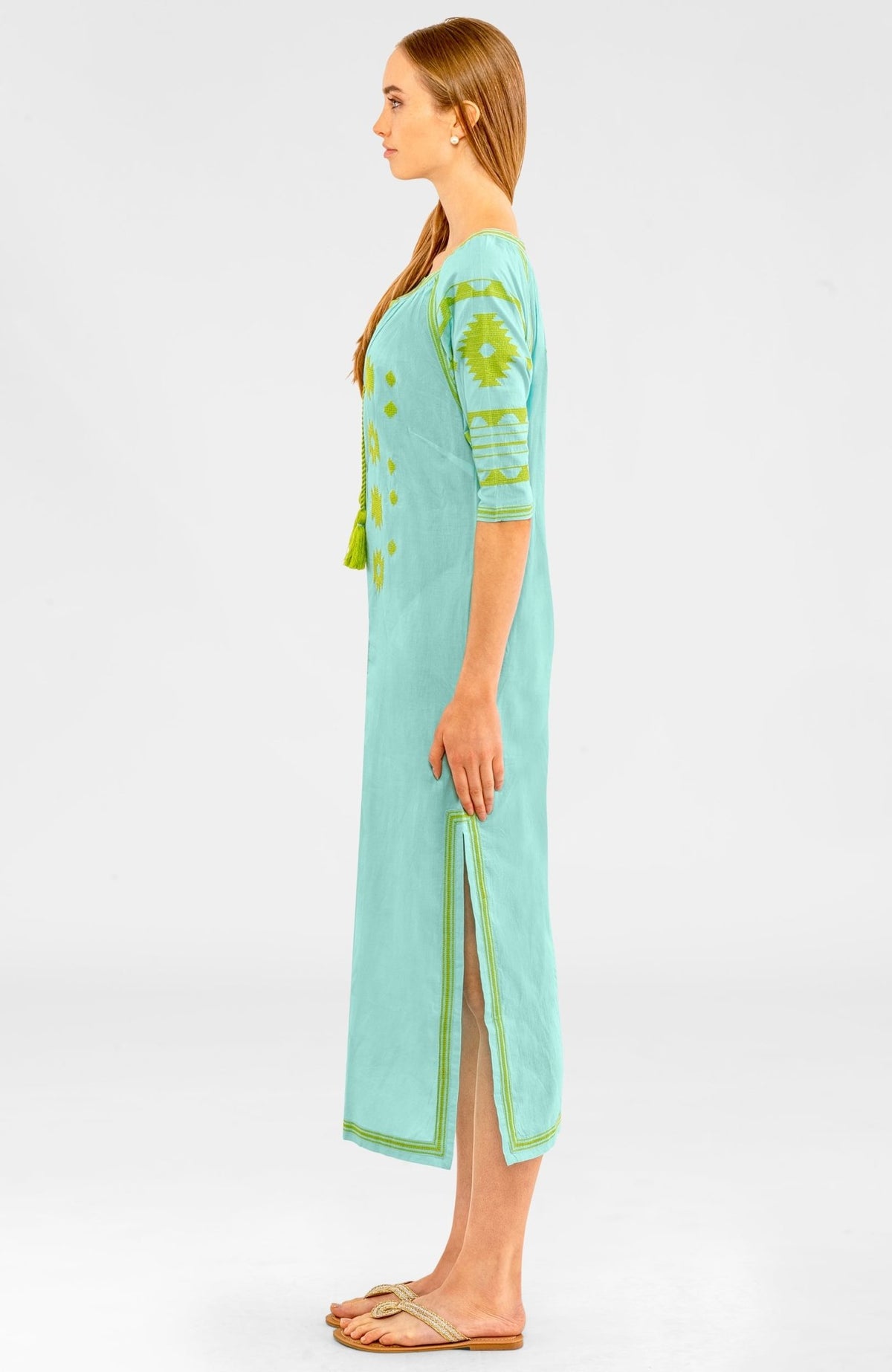 Montezuma Maxi Dress - Final Sale Turquoise Lime