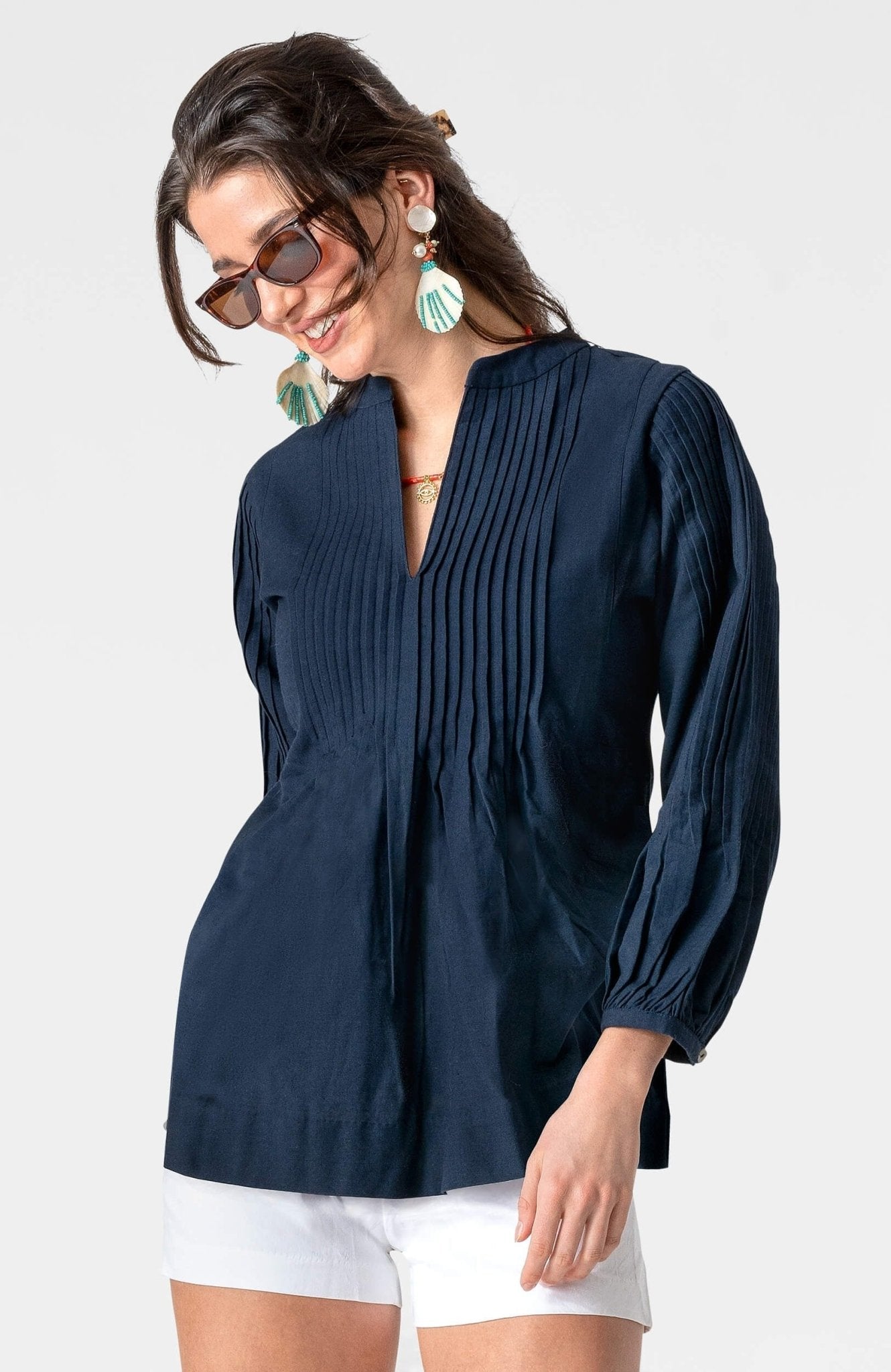 Nip Tuck Tunic - Solid - Final Sale Navy