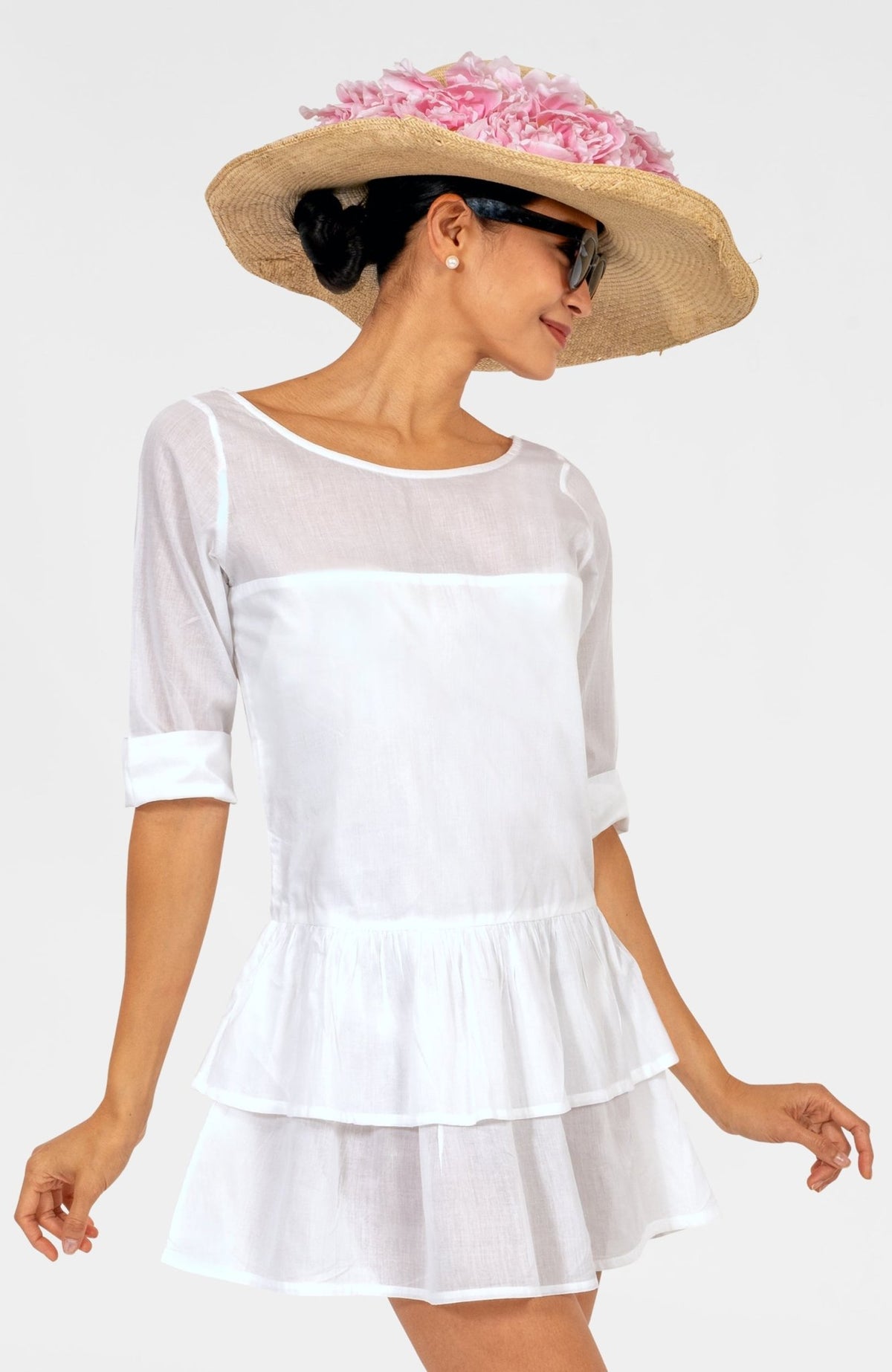 Open Back Top - Solid White