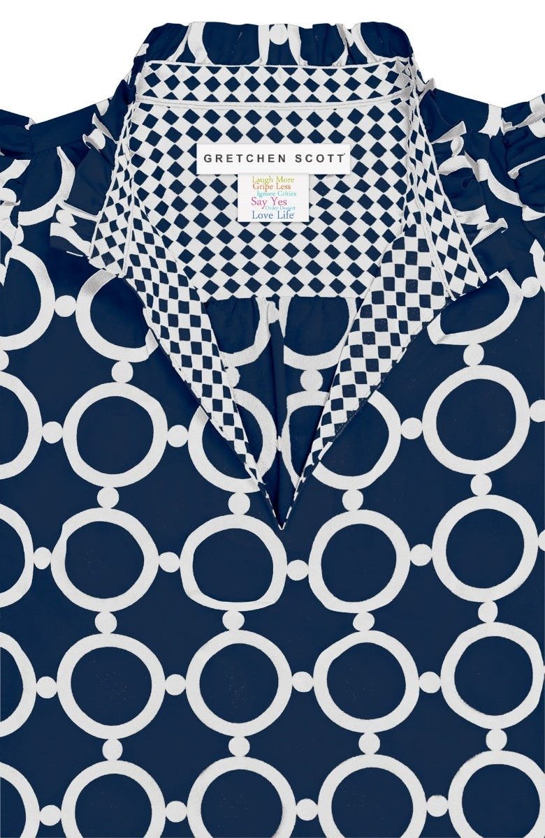 Outta Sight Tunic Dress - Dip & Dot Navy White