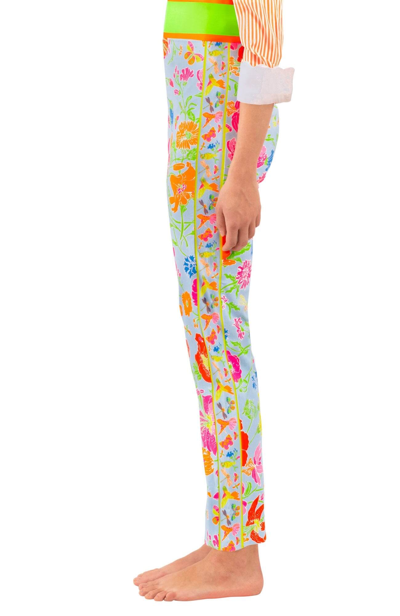 GripeLess Pull on Pant - Birds & the Bees Periwinkle