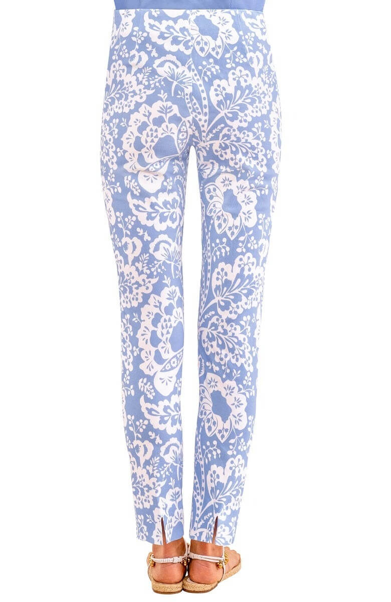 GripeLess Pull On Pant - Flora Periwinkle