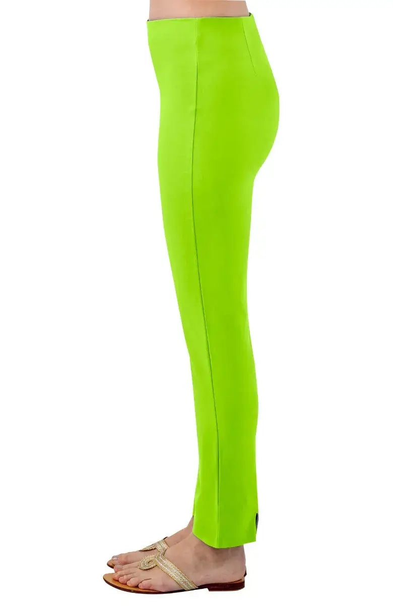 Cotton / Spandex GripeLess Pants - Solid - M Lime 27&quot;