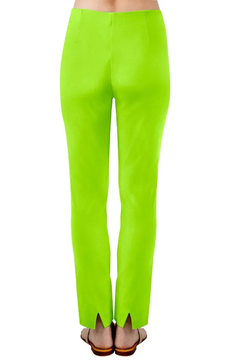 Cotton / Spandex GripeLess Pants - Solid - M Lime 27&quot;