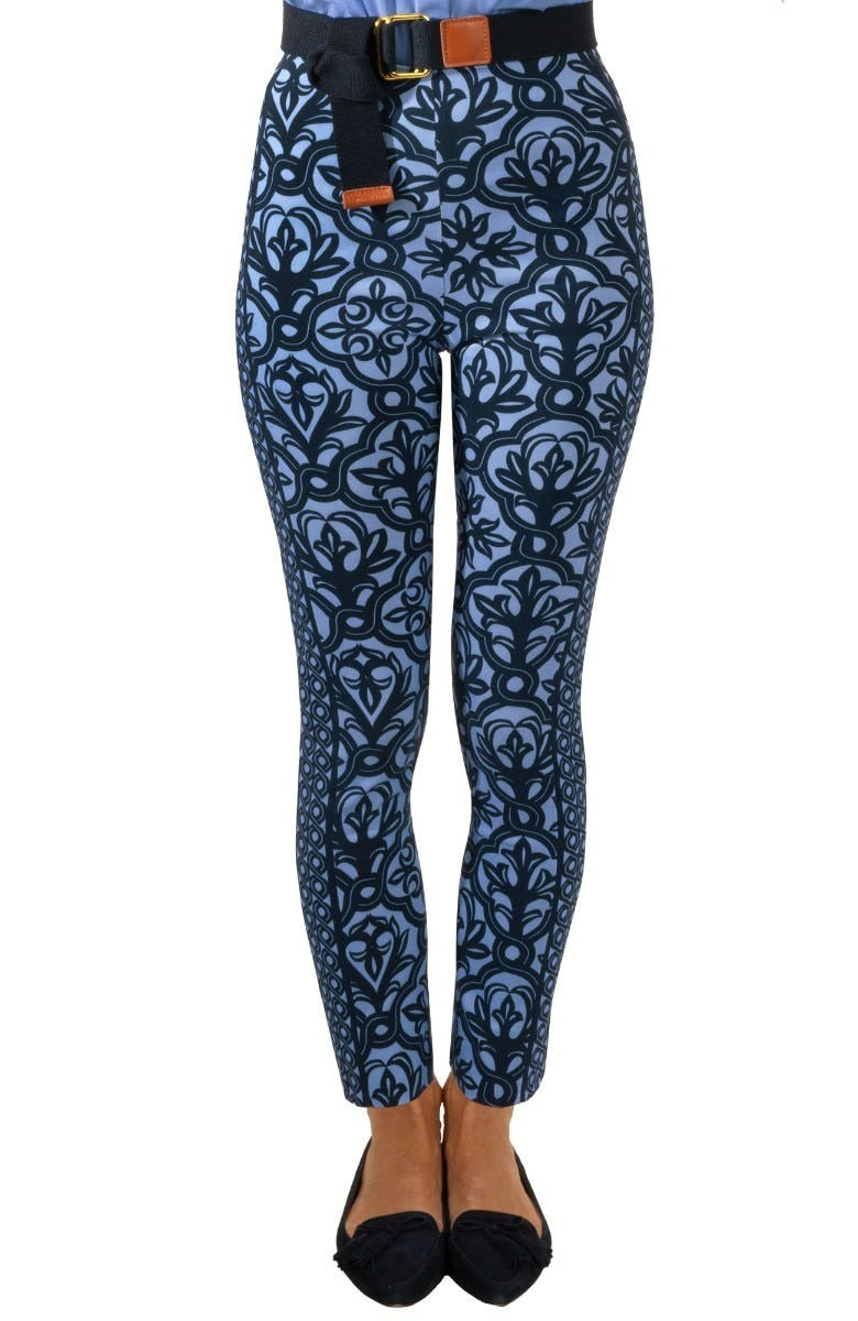 GripeLess Pull on Pant- Wall of Secrets - Final Sale Navy Peri