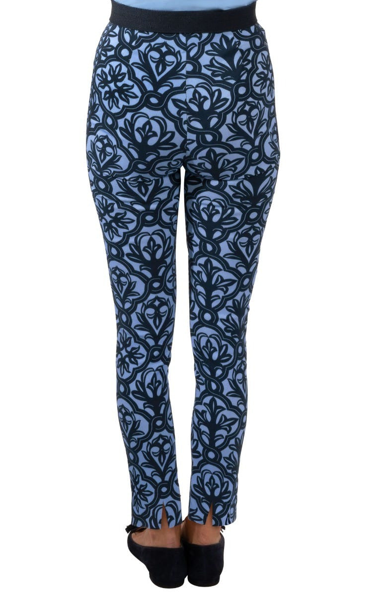 GripeLess Pull on Pant- Wall of Secrets - Final Sale Navy Peri