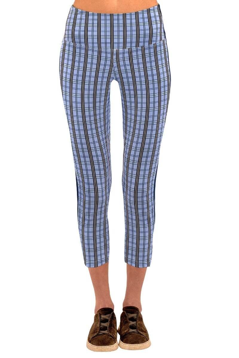 Leggings - Sunshine Plaid Periwinkle