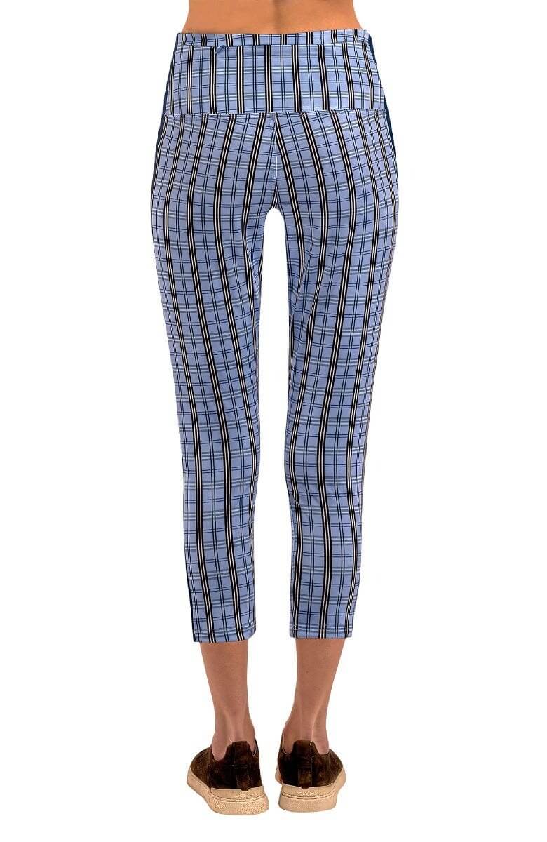 Leggings - Sunshine Plaid Periwinkle