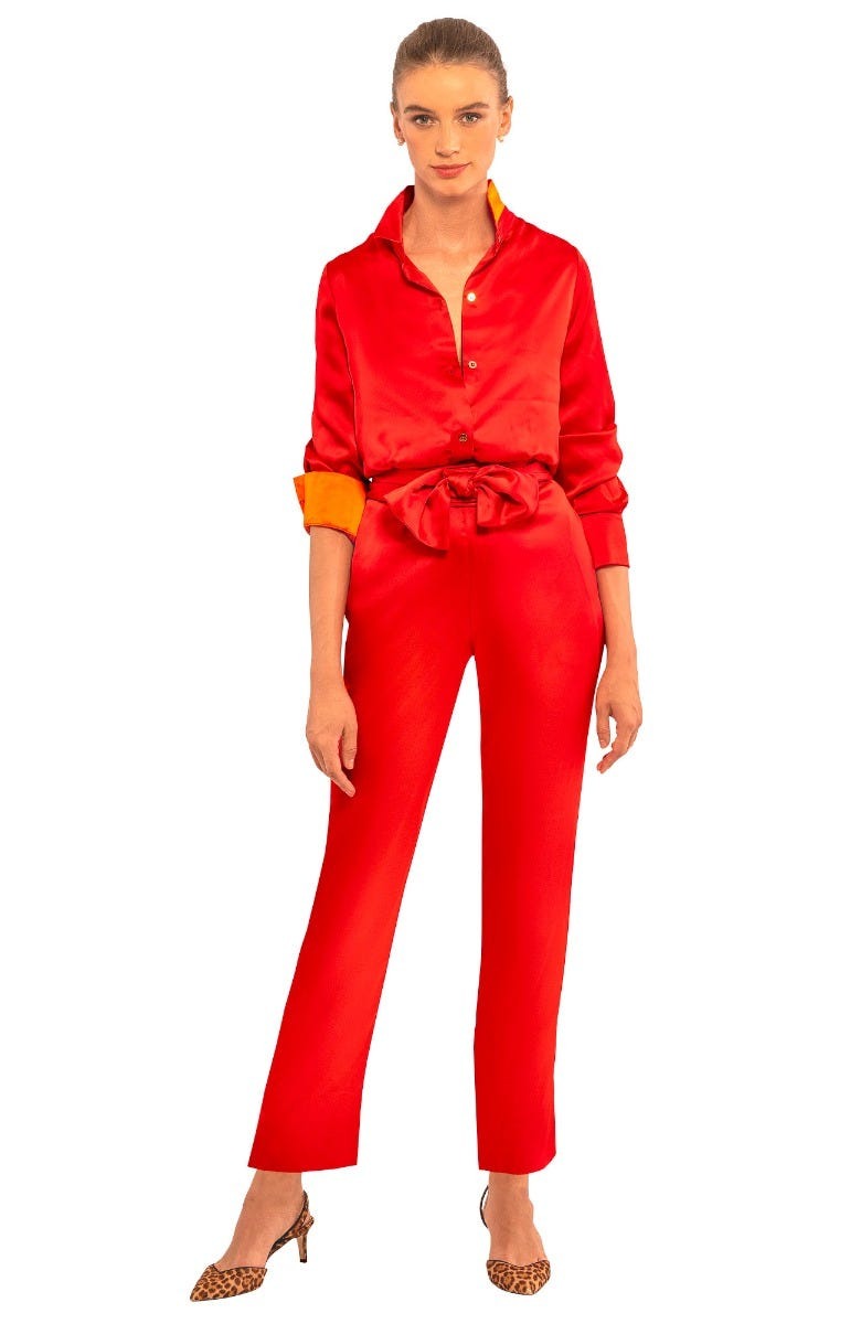 Pull On Pant - Mix Master Solid Crimson