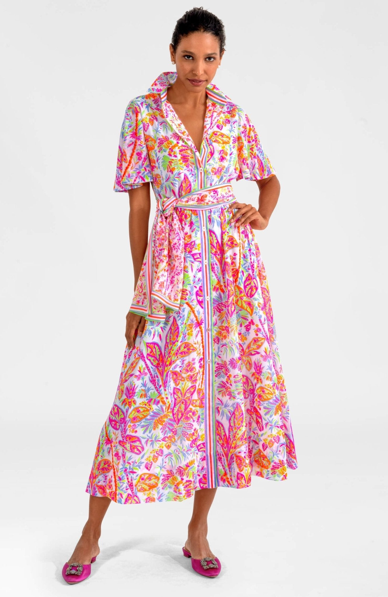 Panache Dress - Vintage Vines Brights