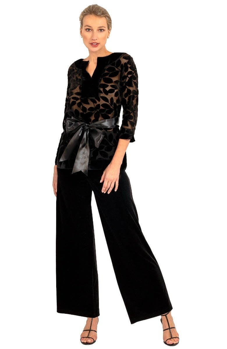 Palazzo Pant - Luxe Velvet Black